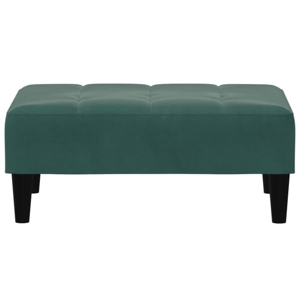 Bäddsoffa 2-sits med fotpall mörkgrön sammet