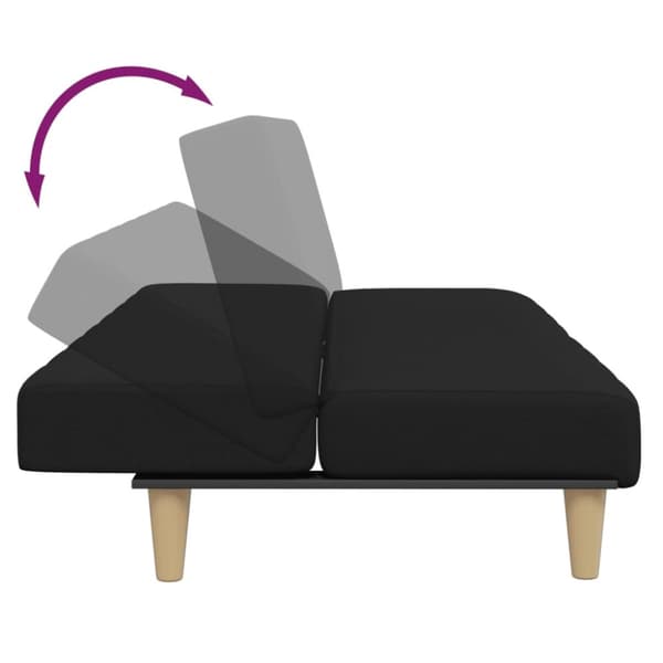 2-personers sovesofa med fodskammel stof stof