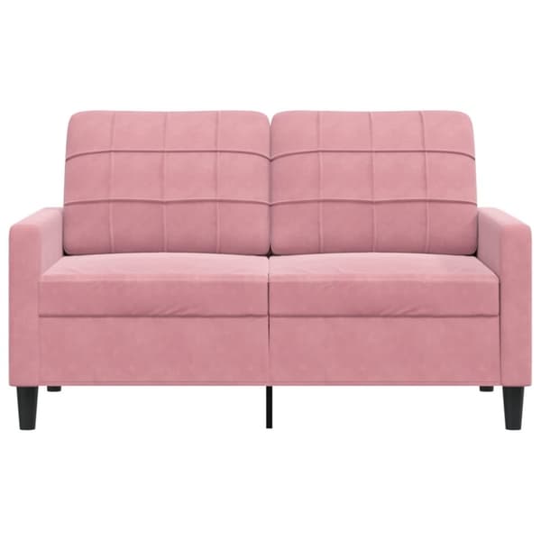 Soffa 2-sits rosa 120 cm sammet