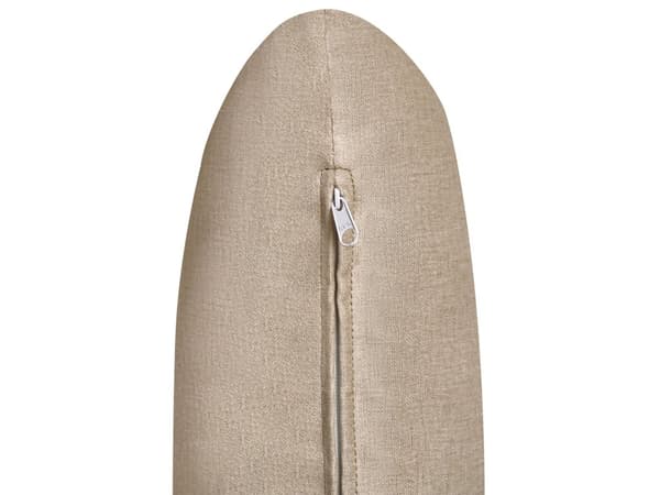 Sofa Beige Polyester Stoff Polstring 2-seter Japandi Minimalistisk Stil