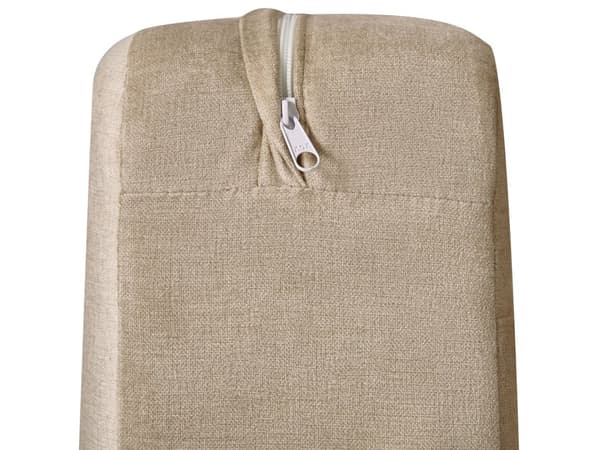 Sofa Beige Polyester Stoff Polstring 2-seter Japandi Minimalistisk Stil