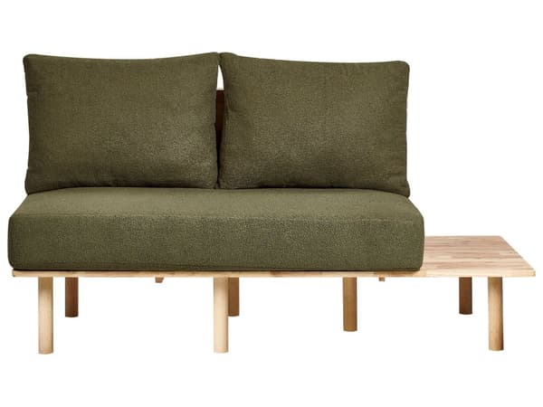 Sofa Mørkegrøn Boucle 2 Personers Tyk Polstret Dyb Blød Stofsofa til Stuen Moderne Inspiration Stue Møbel Moderne