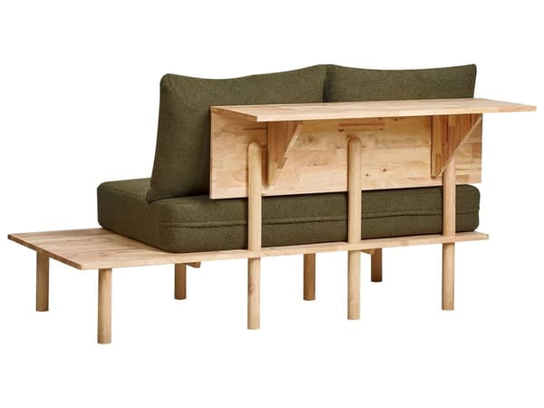 Sofa Mørkegrøn Boucle 2 Personers Tyk Polstret Dyb Blød Stofsofa til Stuen Moderne Inspiration Stue Møbel Moderne