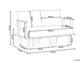 Miniatyrbillede 3 af 11: Sofa Beige Polyester 2 Personers Tyk Polstret Dyb Blød Stofsofa til Stuen Moderne Inspiration Stue Møbel Moderne