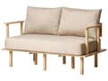Miniatyrbillede 4 af 11: Sofa Beige Polyester 2 Personers Tyk Polstret Dyb Blød Stofsofa til Stuen Moderne Inspiration Stue Møbel Moderne