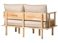 Miniatyrbillede 5 af 11: Sofa Beige Polyester 2 Personers Tyk Polstret Dyb Blød Stofsofa til Stuen Moderne Inspiration Stue Møbel Moderne
