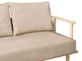 Miniatyrbillede 7 af 11: Sofa Beige Polyester 2 Personers Tyk Polstret Dyb Blød Stofsofa til Stuen Moderne Inspiration Stue Møbel Moderne