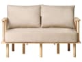 Miniatyrbillede 1 af 11: Sofa Beige Polyester 2 Personers Tyk Polstret Dyb Blød Stofsofa til Stuen Moderne Inspiration Stue Møbel Moderne