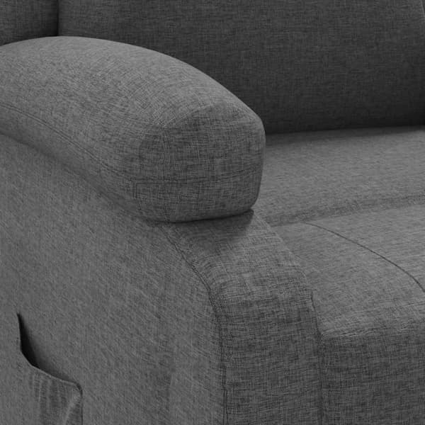 vidaXL Reclinerfåtölj mörkgrå tyg
