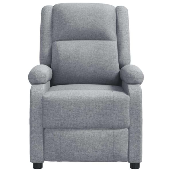 vidaXL Reclinerfåtölj ljusgrå tyg