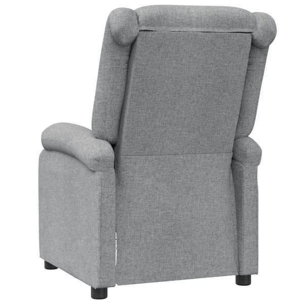 vidaXL Reclinerfåtölj ljusgrå tyg