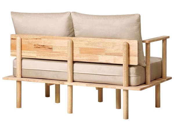 Sofasæt Beige Polyester 3 Personers Sofagruppe Design Stue Indretning Sofa med Lænestol