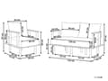 Miniatyrbillede 3 af 11: Sofasæt Mørkegrøn Polyester 3 Personers Sofagruppe Design Stue Indretning Sofa med Lænestol