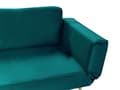 Miniatyrbilde 10 av 11: Sovesofa i Stoff Smaragdgrønn Justerbare Armlener Stue Gjesteseng Retro
