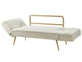 Miniatyrbillede 7 af 11: Sovesofa Off White Boucle 2 Personers Moderne Blød Sofa Sofaseng To Personers Designsofa til Værelse Stofsofa med Klik Klak funktion
