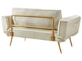 Miniatyrbillede 8 af 11: Sovesofa Off White Boucle 2 Personers Moderne Blød Sofa Sofaseng To Personers Designsofa til Værelse Stofsofa med Klik Klak funktion