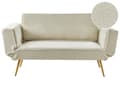 Miniatyrbillede 1 af 11: Sovesofa Off White Boucle 2 Personers Moderne Blød Sofa Sofaseng To Personers Designsofa til Værelse Stofsofa med Klik Klak funktion