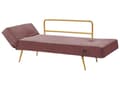 Miniatyrbild 8 av 11: Bäddsoffa Rosa Tyg Justerbara Armstöd Vardagsrum Gästsäng Minimalistisk