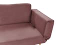Miniatyrbild 10 av 11: Bäddsoffa Rosa Tyg Justerbara Armstöd Vardagsrum Gästsäng Minimalistisk