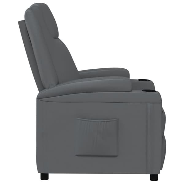 vidaXL Reclinerfåtölj antracit konstläder