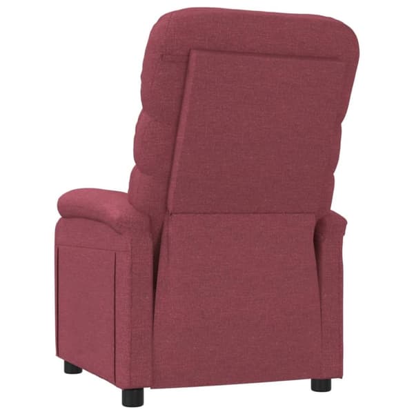 vidaXL Reclinerfåtölj vinröd tyg