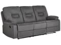Miniatyrbillede 5 af 11: Hvilestol Mørkegrå Tykt Polstret Polyester 3 pers 204 x 101 x 73 Tv stol Push-Back sovefunktion Manuelt Justerbar Ryg og Fodstøtte Stue