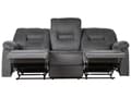 Miniatyrbillede 7 af 11: Hvilestol Mørkegrå Tykt Polstret Polyester 3 pers 204 x 101 x 73 Tv stol Push-Back sovefunktion Manuelt Justerbar Ryg og Fodstøtte Stue