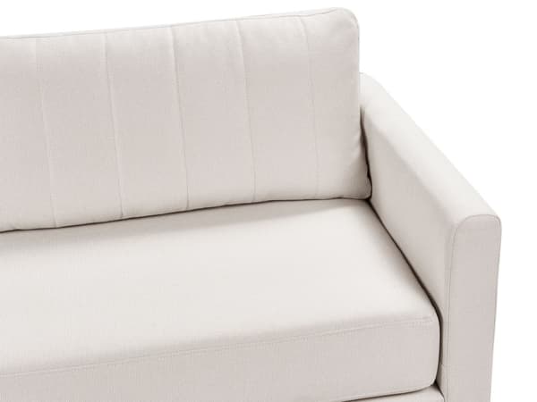 Sofa Lys Beige Polyester 3 Personers Tyk Polstret Dyb Blød Stofsofa til Stuen Moderne Inspiration Stue Møbel Klassisk