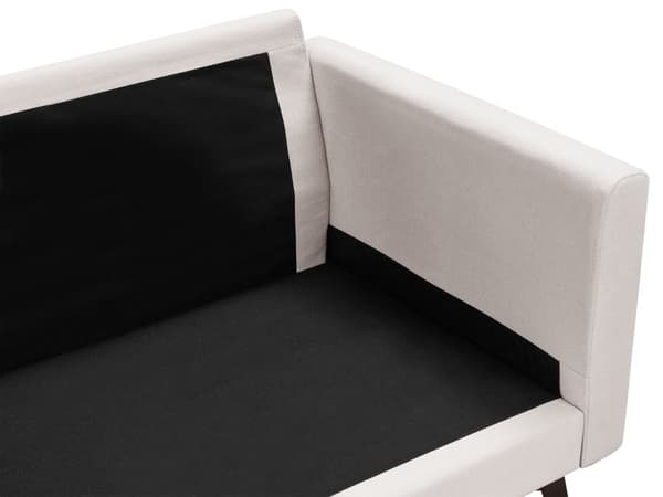 Sofa Lys Beige Polyester 3 Personers Tyk Polstret Dyb Blød Stofsofa til Stuen Moderne Inspiration Stue Møbel Klassisk