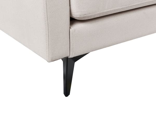 Sofa Lys Beige Polyester 3 Personers Tyk Polstret Dyb Blød Stofsofa til Stuen Moderne Inspiration Stue Møbel Klassisk