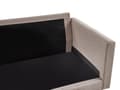 Miniatyrbillede 7 af 10: Sofa Lysebrun Polyester 3 Personers Tyk Polstret Dyb Blød Stofsofa til Stuen Moderne Inspiration Stue Møbel Klassisk