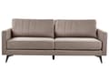 Miniatyrbillede 1 af 10: Sofa Lysebrun Polyester 3 Personers Tyk Polstret Dyb Blød Stofsofa til Stuen Moderne Inspiration Stue Møbel Klassisk