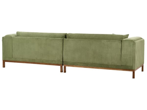 4-personers sofa grøn polstret polyester træben tykt polstret moderne stil til stuen