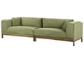 Miniatyrbilde 5 av 11: Sofa Grønn Kordfløyel Polstring Treben 4 Seter Tykt polstret Moderne Stil Stue Møbler