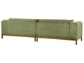 Miniatyrbilde 6 av 11: Sofa Grønn Kordfløyel Polstring Treben 4 Seter Tykt polstret Moderne Stil Stue Møbler