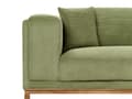 Miniatyrbilde 7 av 11: Sofa Grønn Kordfløyel Polstring Treben 4 Seter Tykt polstret Moderne Stil Stue Møbler