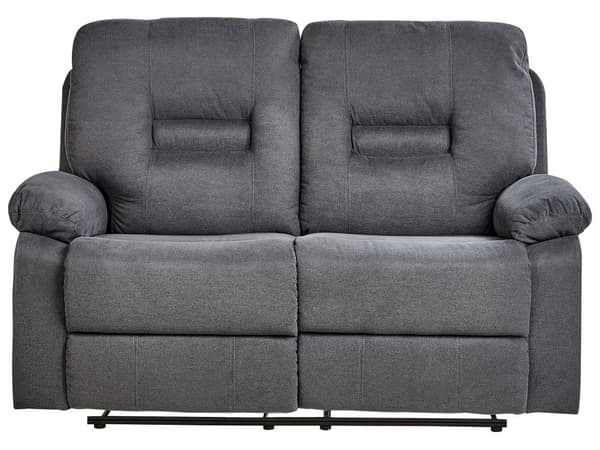 Liggesofa Mørkegrå 2-seter Manuelt Justerbar Rygg og Fotstøtte Hvilestol