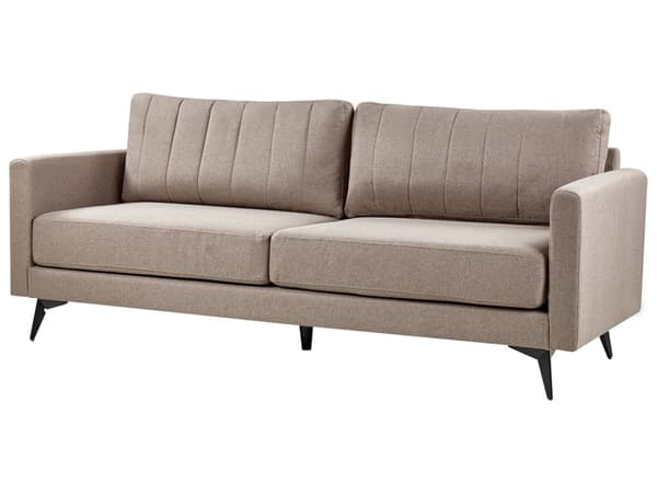 3-seters Sofa i Stoff Lysebrun Stue Moderne Stil Metallben Inspirasjon Stue Møbler Klassisk
