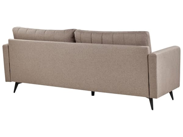 3-seters Sofa i Stoff Lysebrun Stue Moderne Stil Metallben Inspirasjon Stue Møbler Klassisk