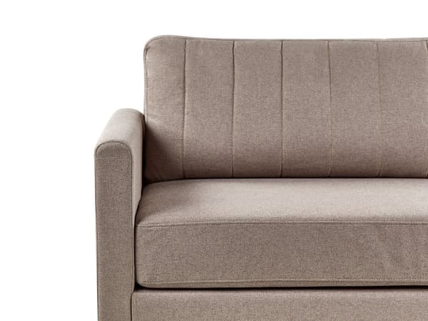 3-seters Sofa i Stoff Lysebrun Stue Moderne Stil Metallben Inspirasjon Stue Møbler Klassisk