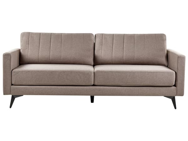 3-seters Sofa i Stoff Lysebrun Stue Moderne Stil Metallben Inspirasjon Stue Møbler Klassisk