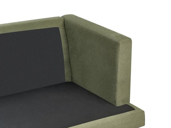 3-seters sofa Grønn Stoff Ben i mørkt tre Ryggputer Moderne design Stue