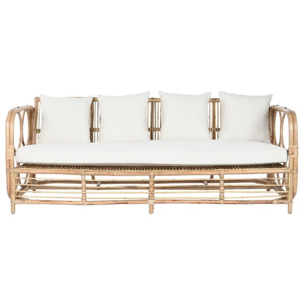 Sofa Home ESPRIT Hvit Naturell 192 x 72 x 75 cm