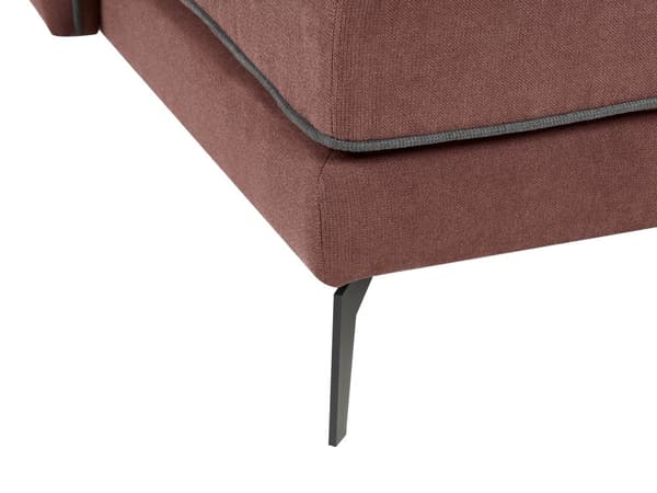 Hjørnesofa Burgunder Polstring Polyester Metallben Pute Ryggstøtte Spredte Puter Moderne Design
