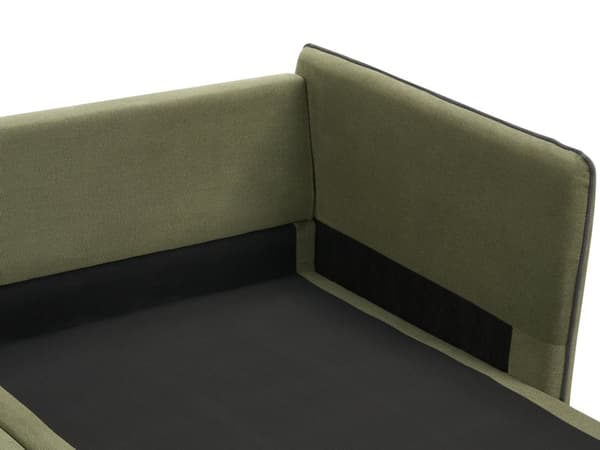 Hjørnesofa Grønn Polstring Polyester Metallben Pute Ryggstøtte Spredte Puter Moderne Design