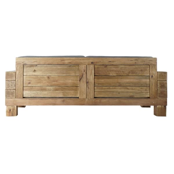 Soffa DKD Home Decor Grå Naturell Alpino 224 x 95 x 82 cm