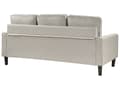 Miniatyrbild 11 av 11: Soffa med Fotpall 3-sits Ljusbeige Schäslong Stoppad Mid Century Sekelskiftesstil