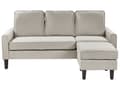 Miniatyrbillede 6 af 11: Off-white Polstret 3 Personers Sofa med Skammel Moderne Stuesofa