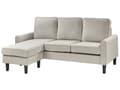 Miniatyrbillede 9 af 11: Off-white Polstret 3 Personers Sofa med Skammel Moderne Stuesofa
