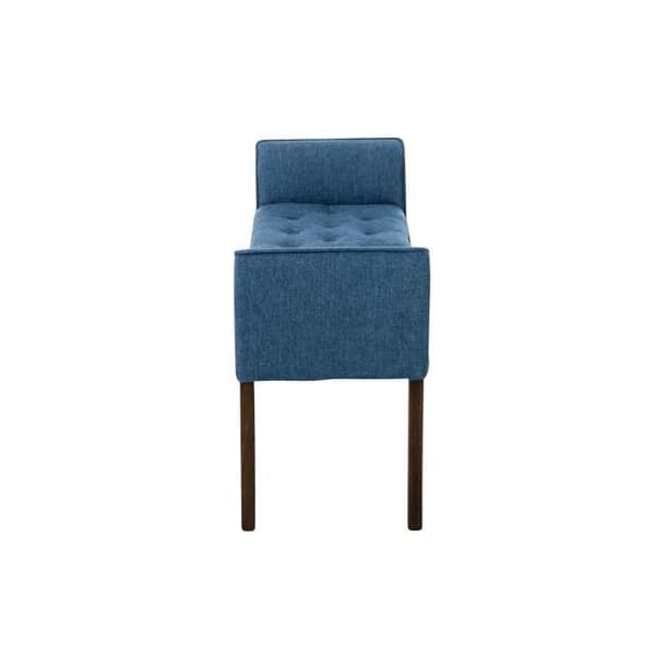 Cleopatra Chesterfield stil bänk i tyg - CLP - Blå - Elegans - Chic - Mjuk